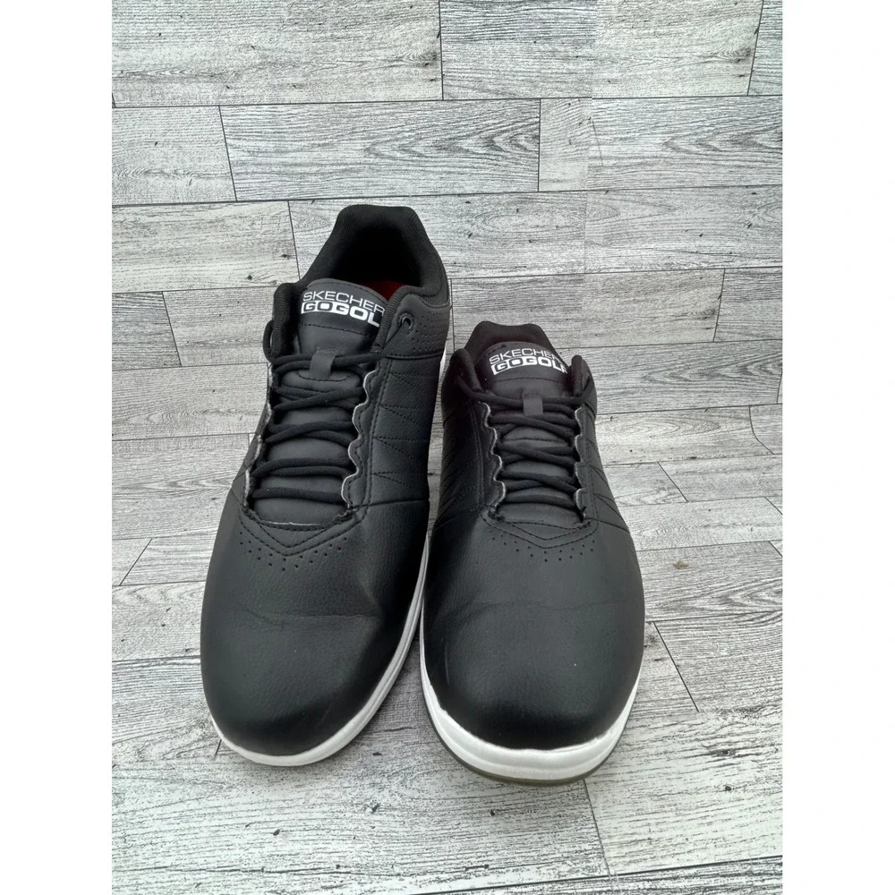 Skechers Go Golf 54545EWW Mens 9‎ Black White Spikeless Athletic Golf Shoes EWW